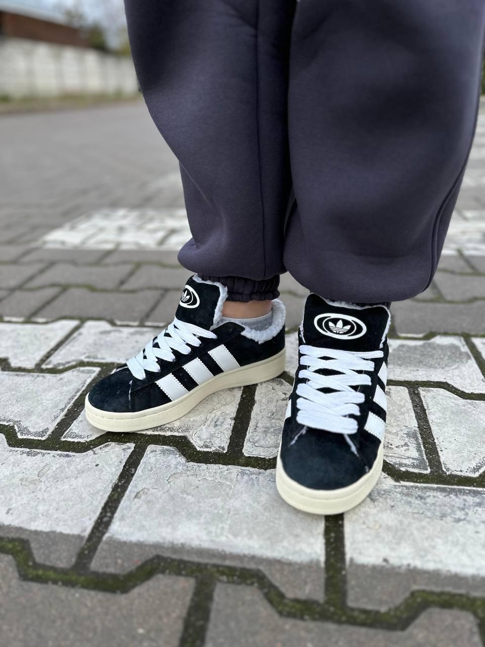 Adidas Campus 00s Black Beige Fur