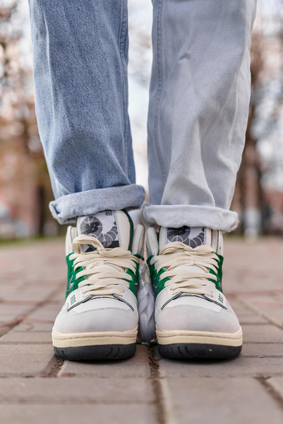 New Balance 650 Hight Green White Fur