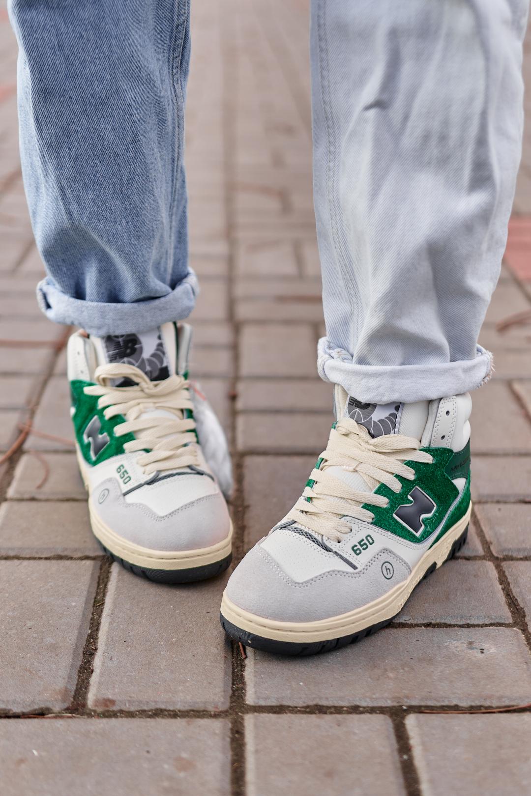 New Balance 650 Hight Green White Fur