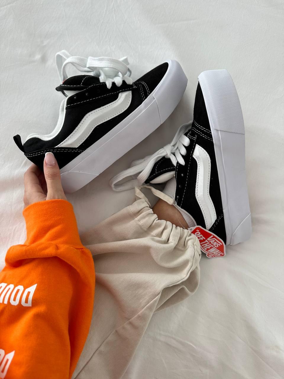 Vans Knu Skool Platform Black White