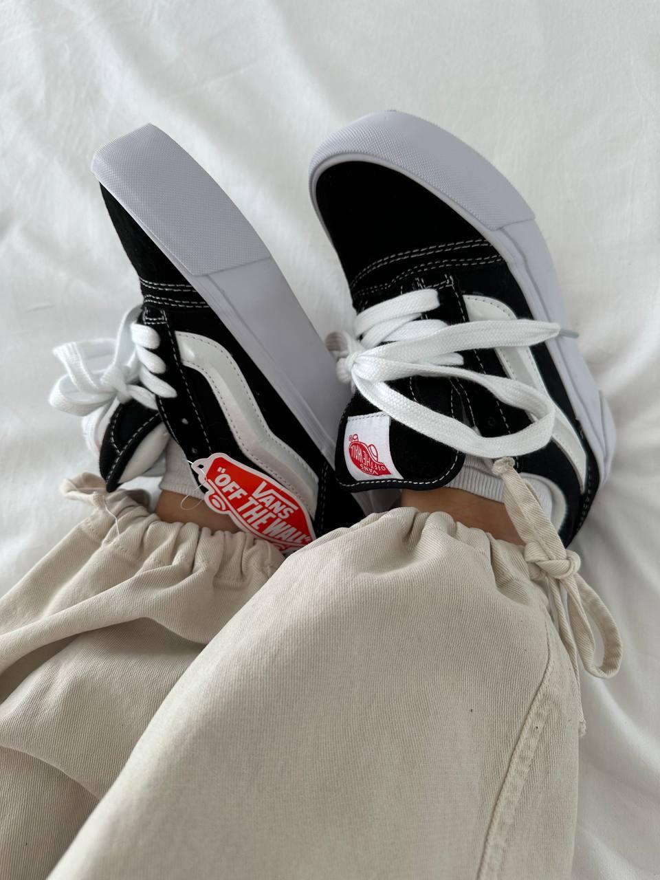 Vans Knu Skool Platform Black White