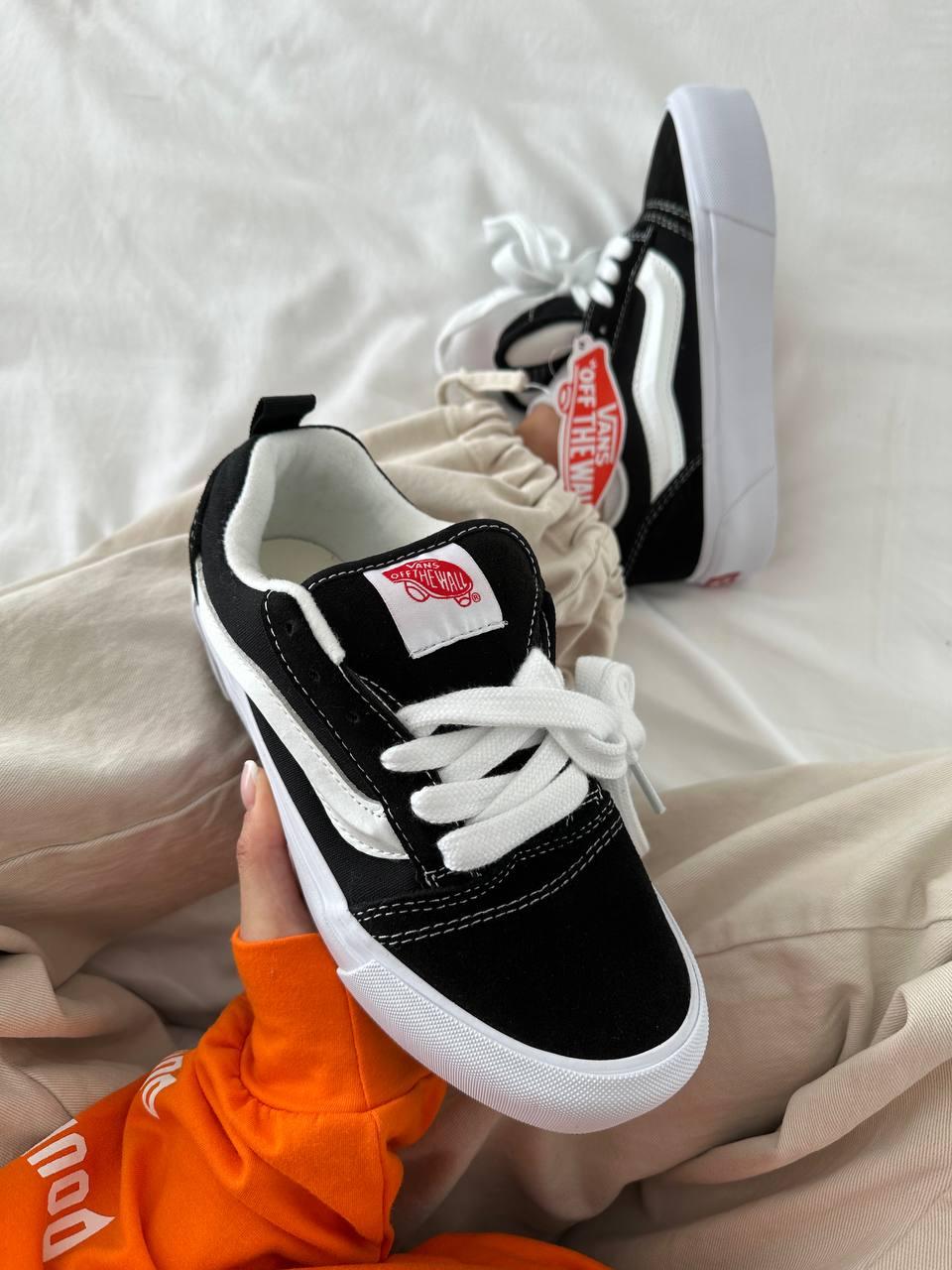 Vans Knu Skool Platform Black White