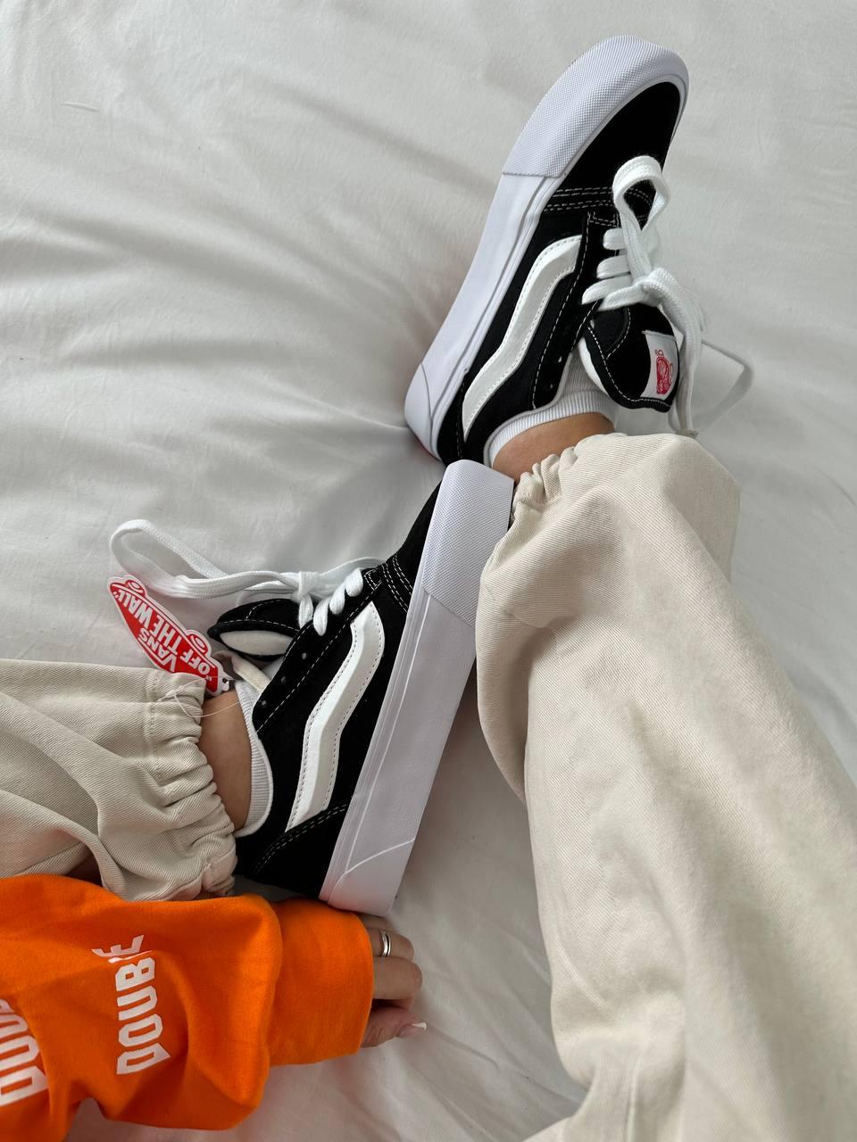 Vans Knu Skool Platform Black White