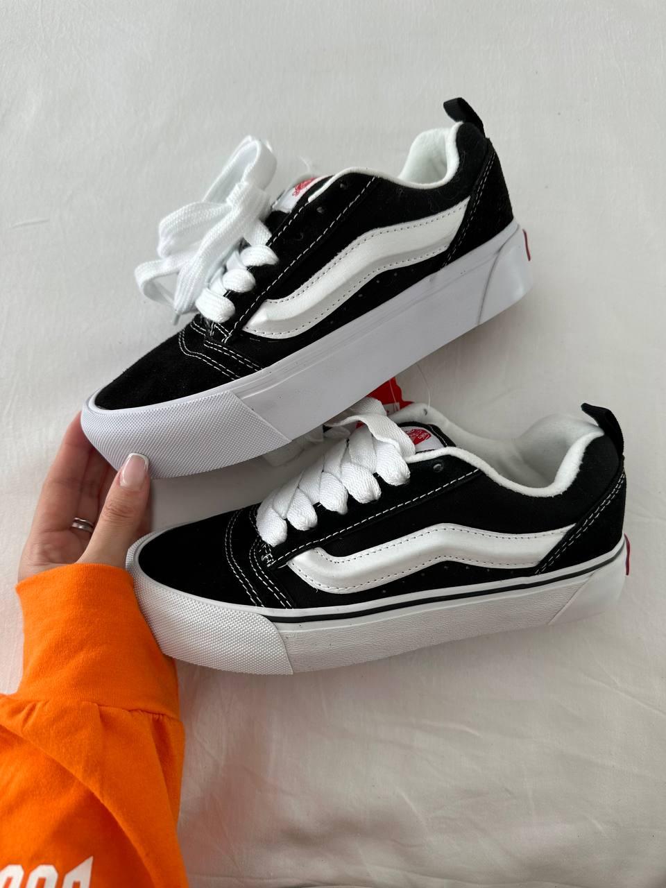 Vans Knu Skool Platform Black White