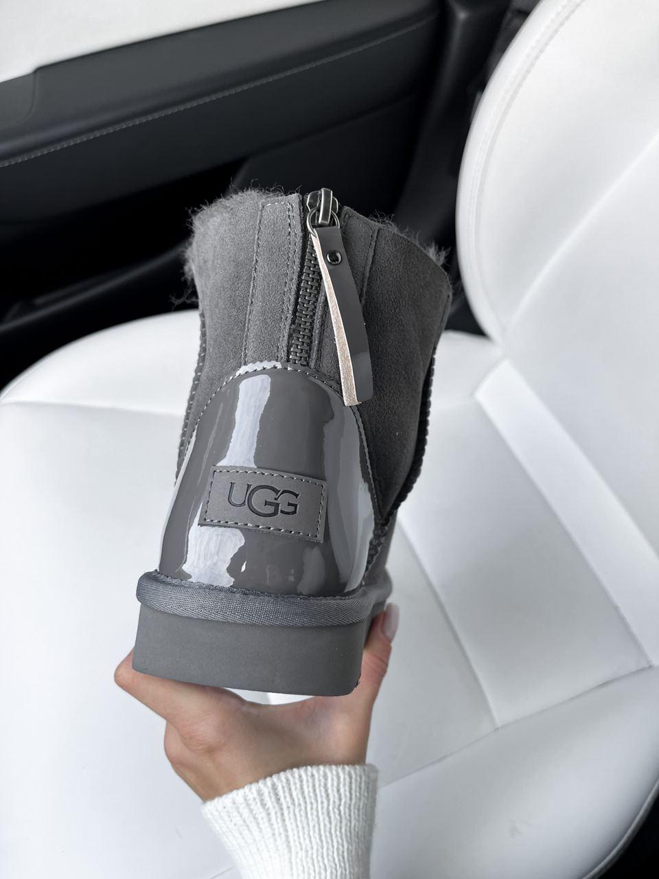 UGG Short ZIP Grey Lacquer