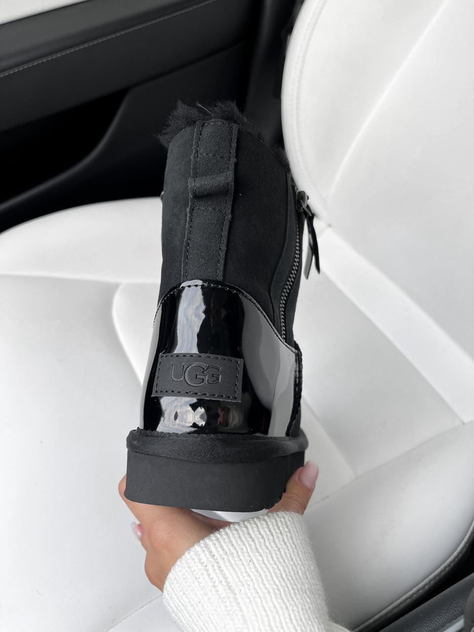 UGG Classic High Zip Black Lacquer