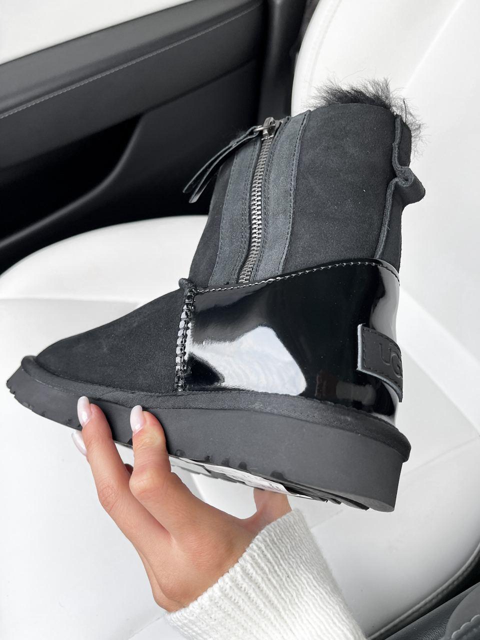UGG Classic High Zip Black Lacquer