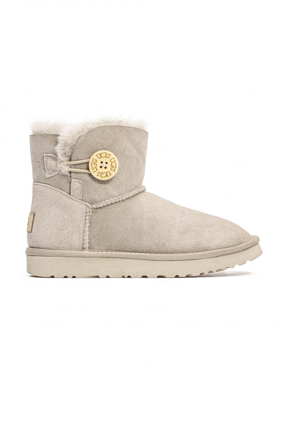 Ugg Mini Bailey Button Light Grey
