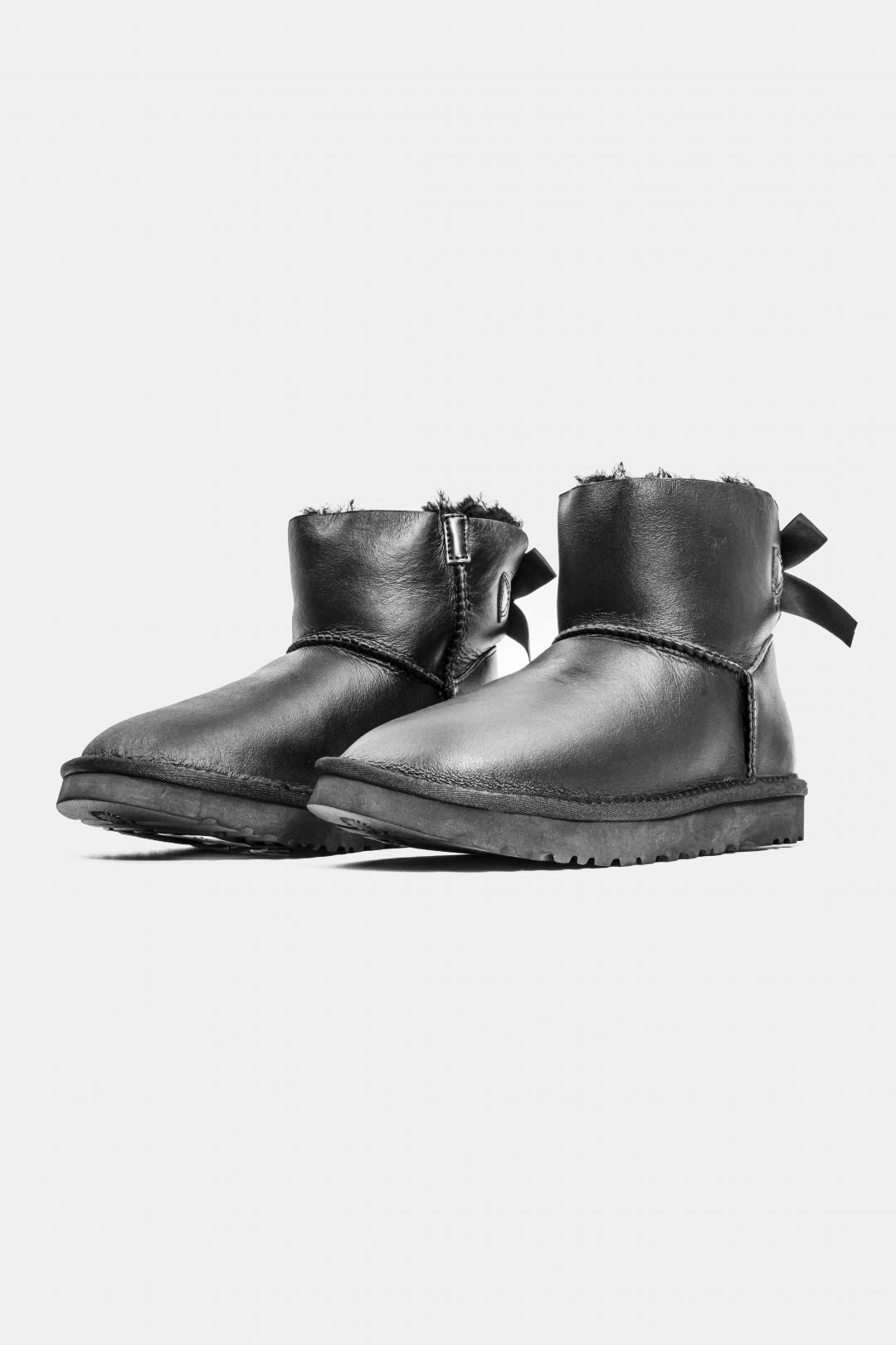 UGG Mini Bailey Bow leather Black