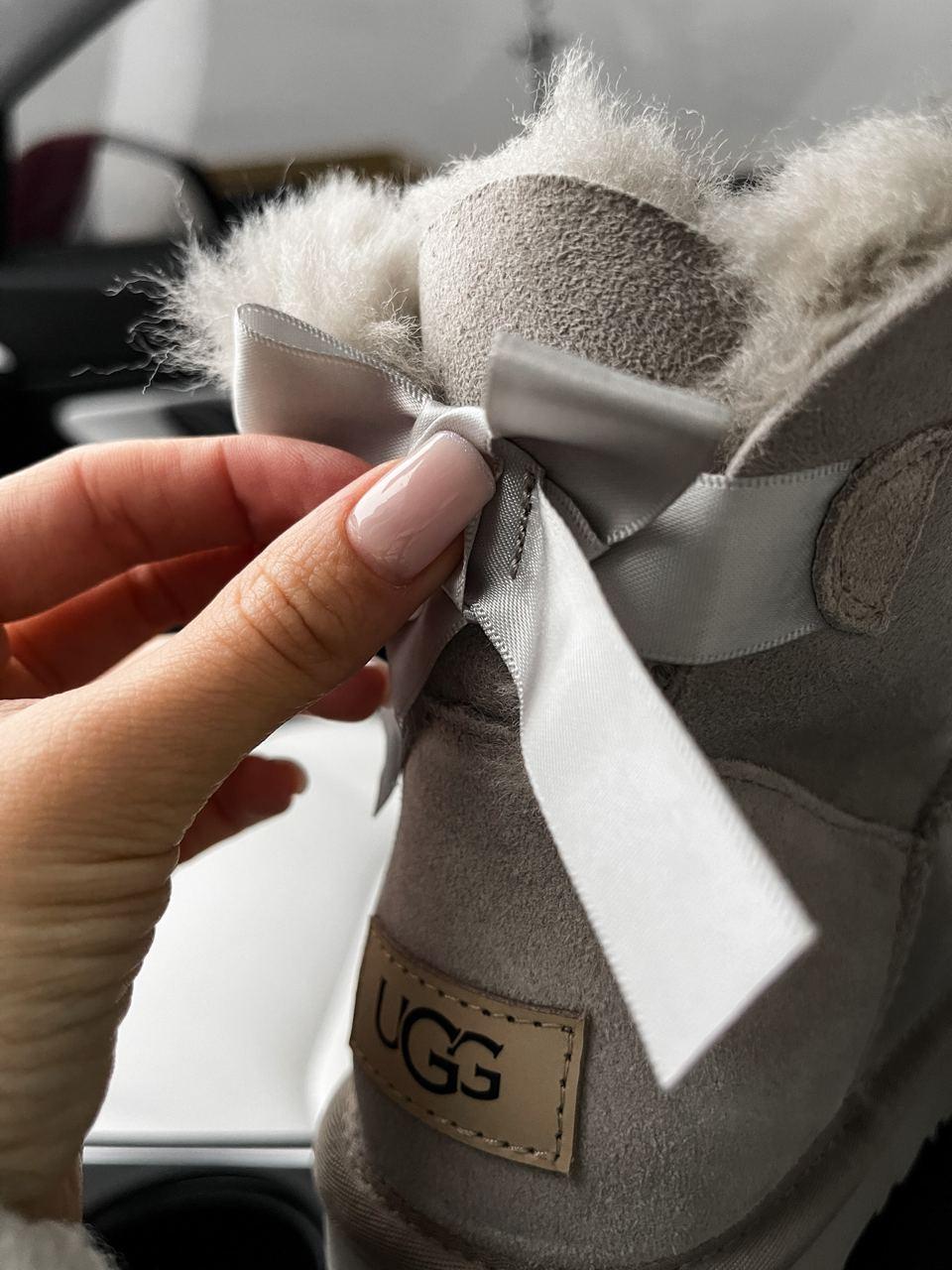 UGG Mini Bailey Bow Light Grey
