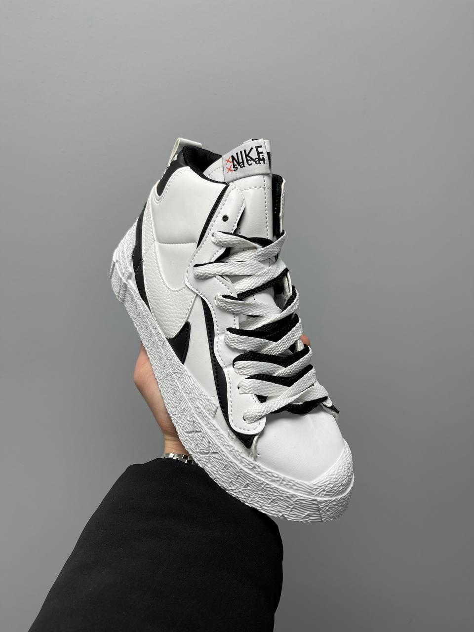 Blazer Mid x Sacai White Black