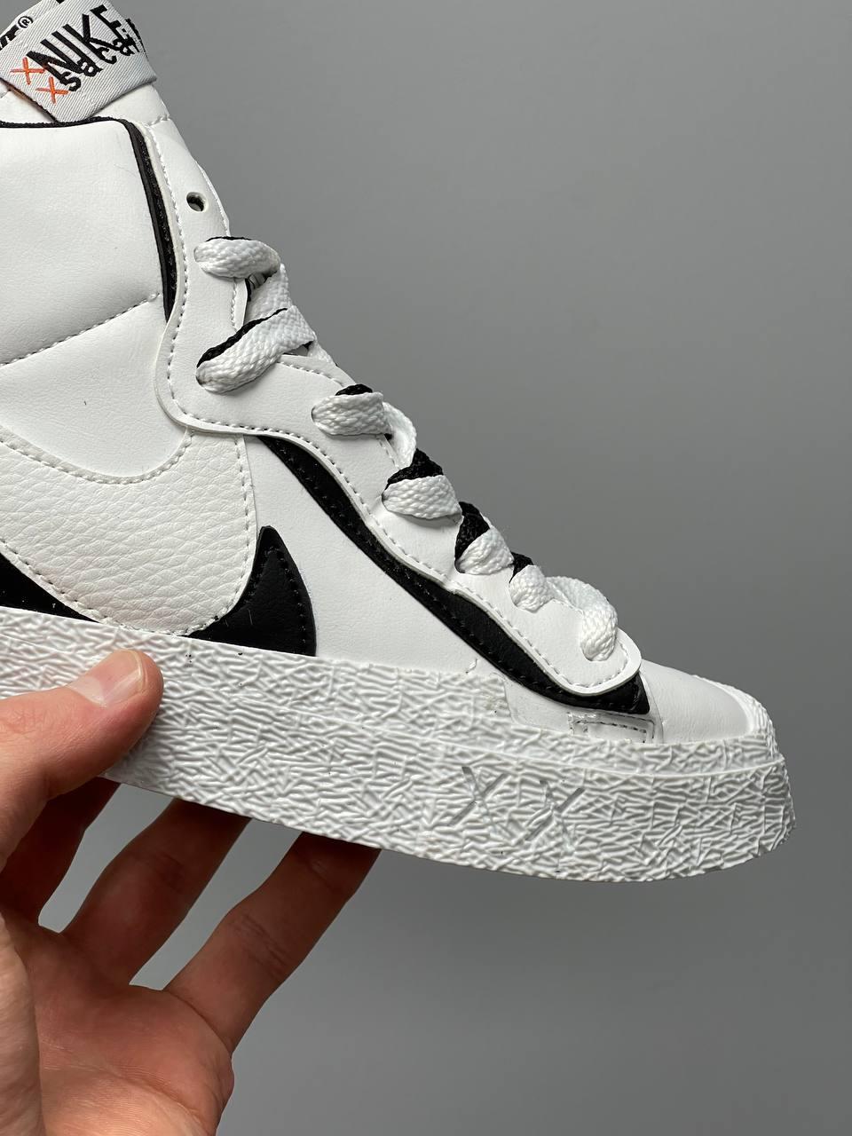 Blazer Mid x Sacai White Black