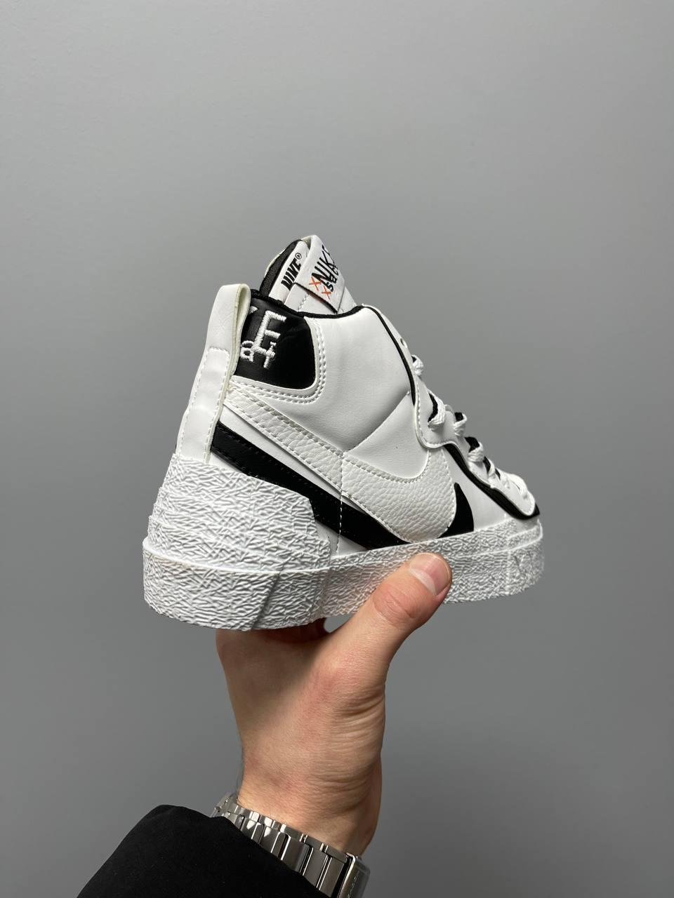 Blazer Mid x Sacai White Black