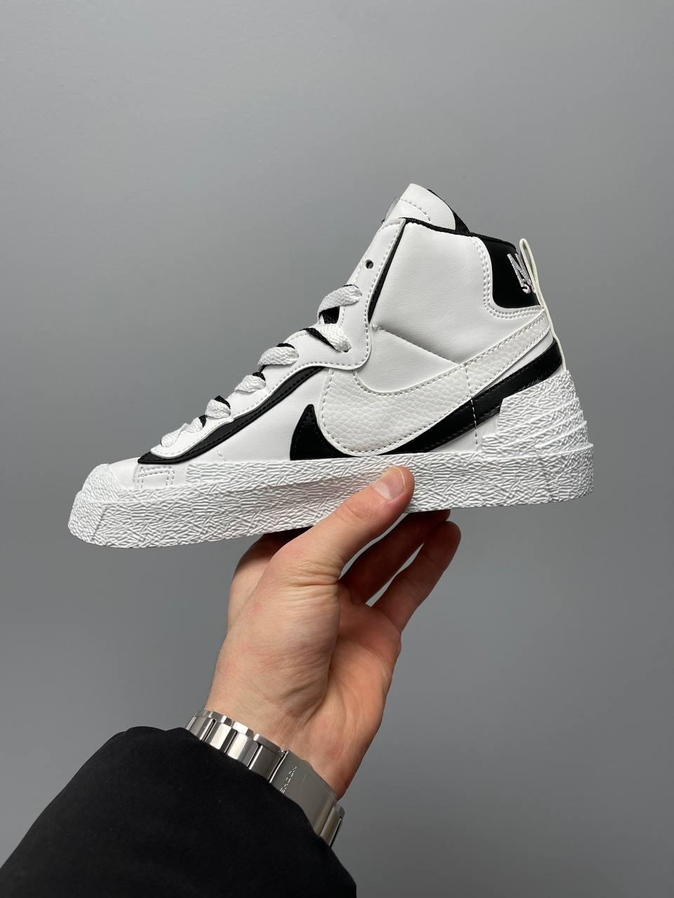 Blazer Mid x Sacai White Black
