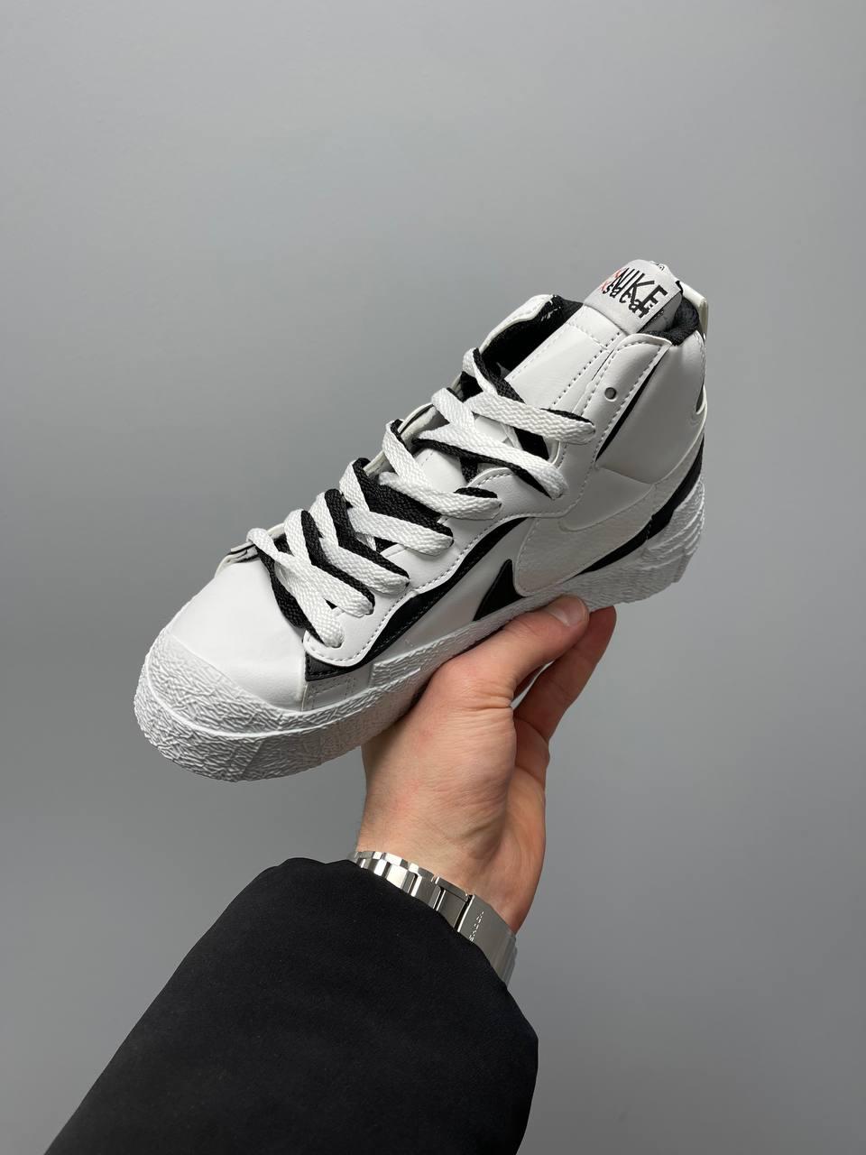Blazer Mid x Sacai White Black