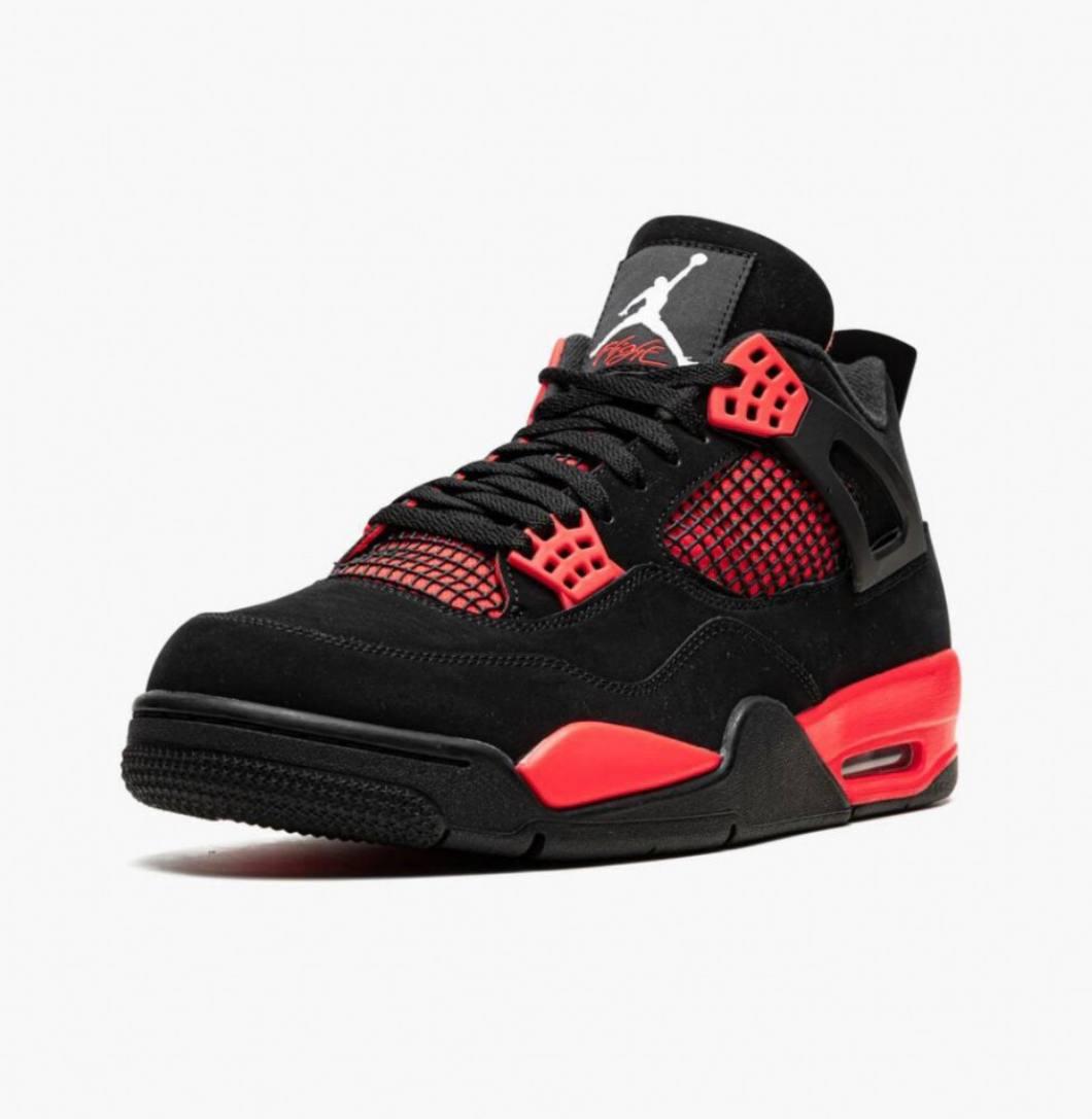 Nike Air Jordan 4 Black Red v2