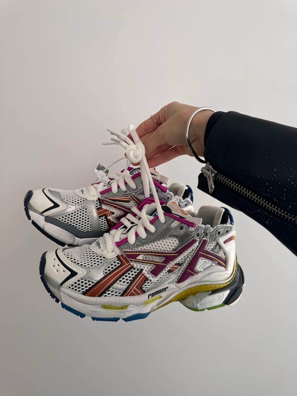 Balenciaga Runner Trainer White Brown