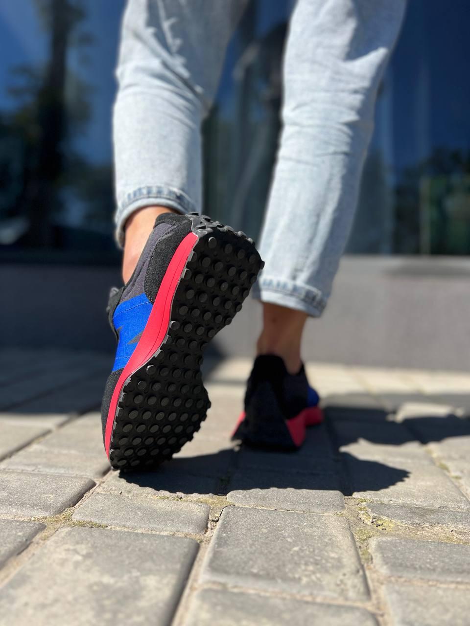 New Balance 327 Black Red Blue