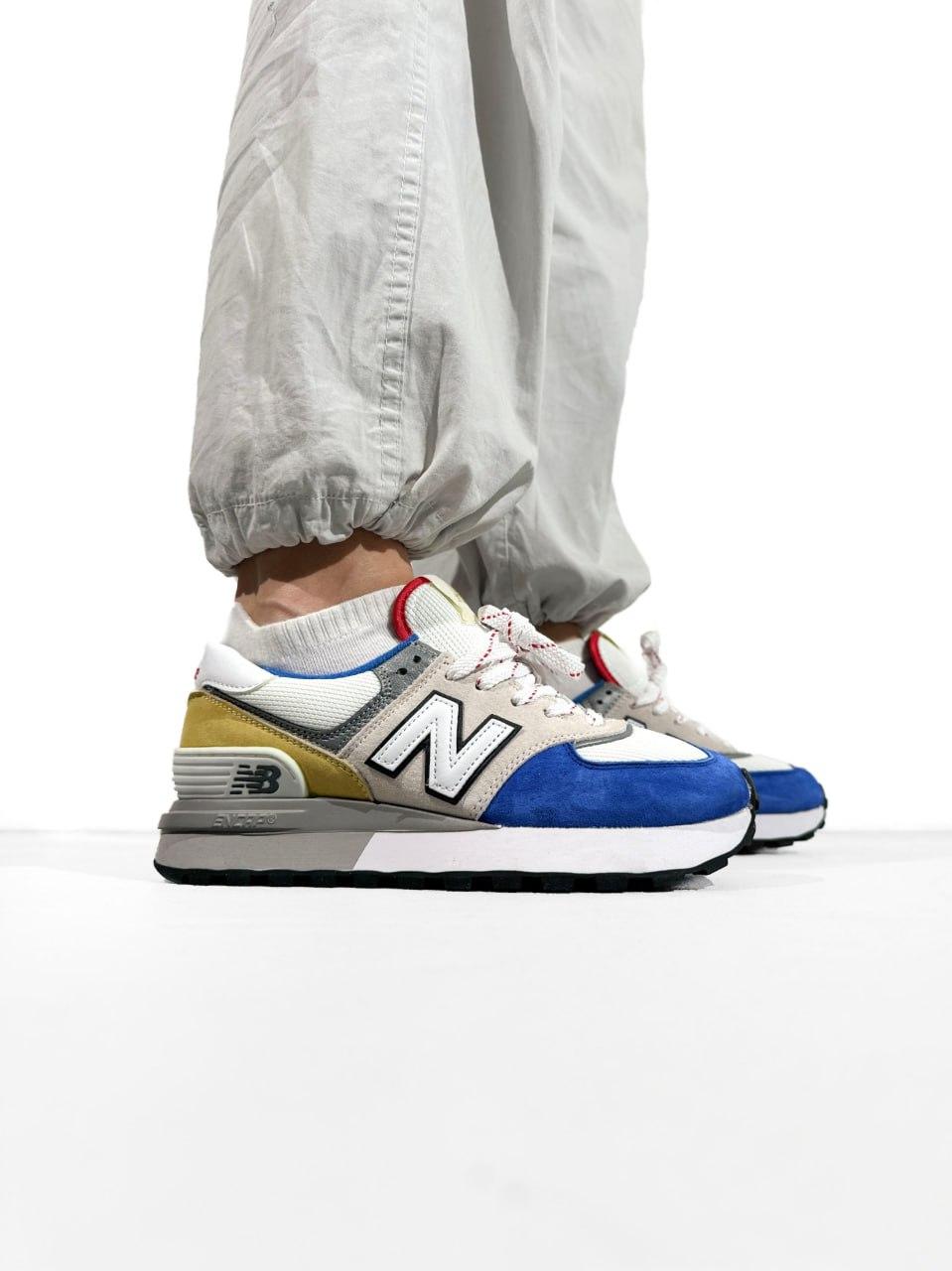 New Balance 574 Legacy Grey Blue Yellow