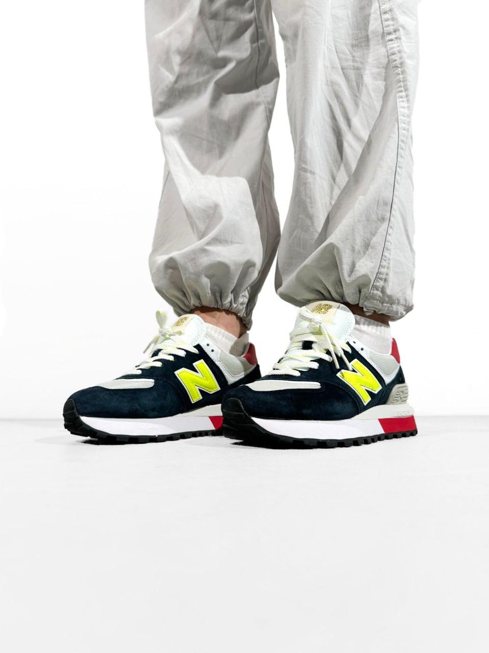 New Balance 574 Legacy Black Yellow Red
