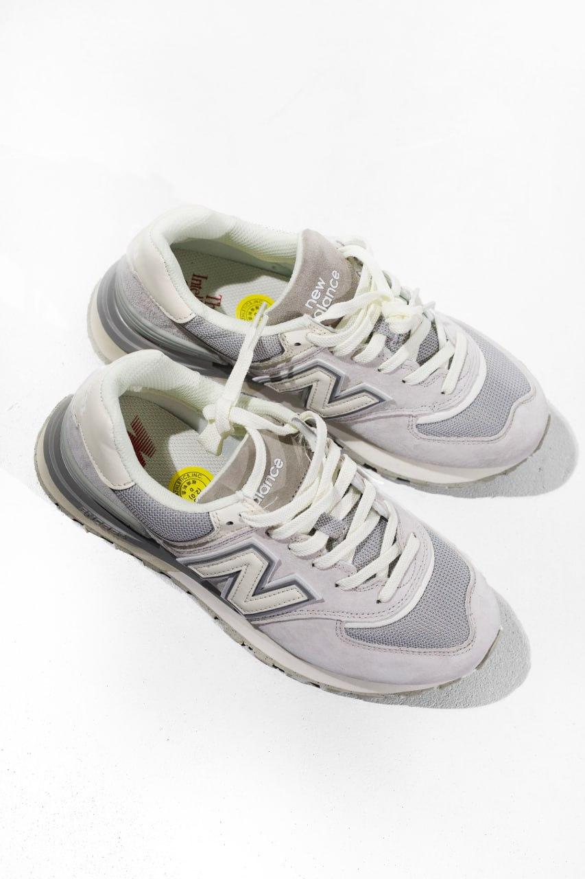 New Balance 574 Legacy Grey Beige Logo