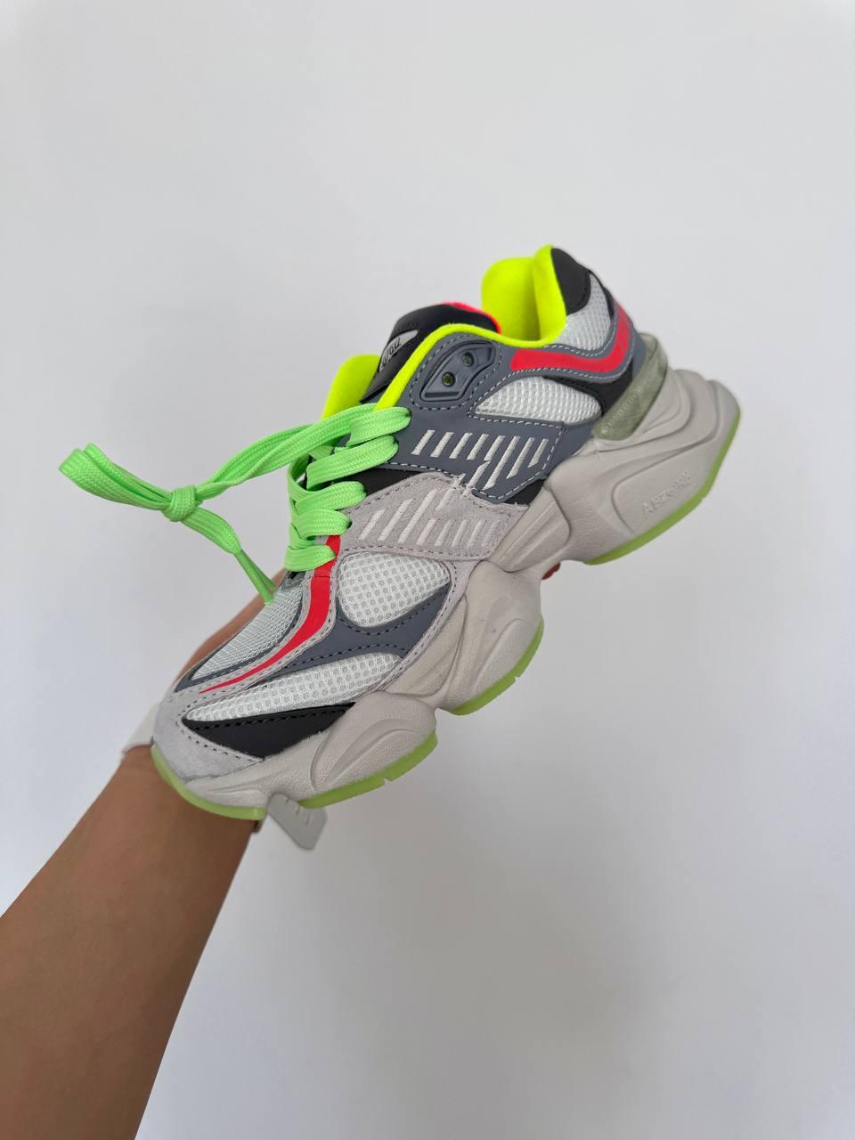 New Balance 9060 LIGHT GREY / ACID GREEN