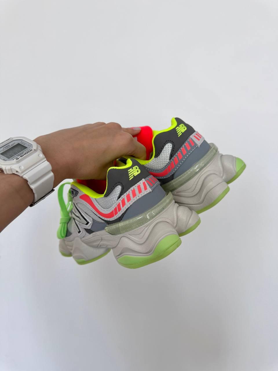 New Balance 9060 LIGHT GREY / ACID GREEN