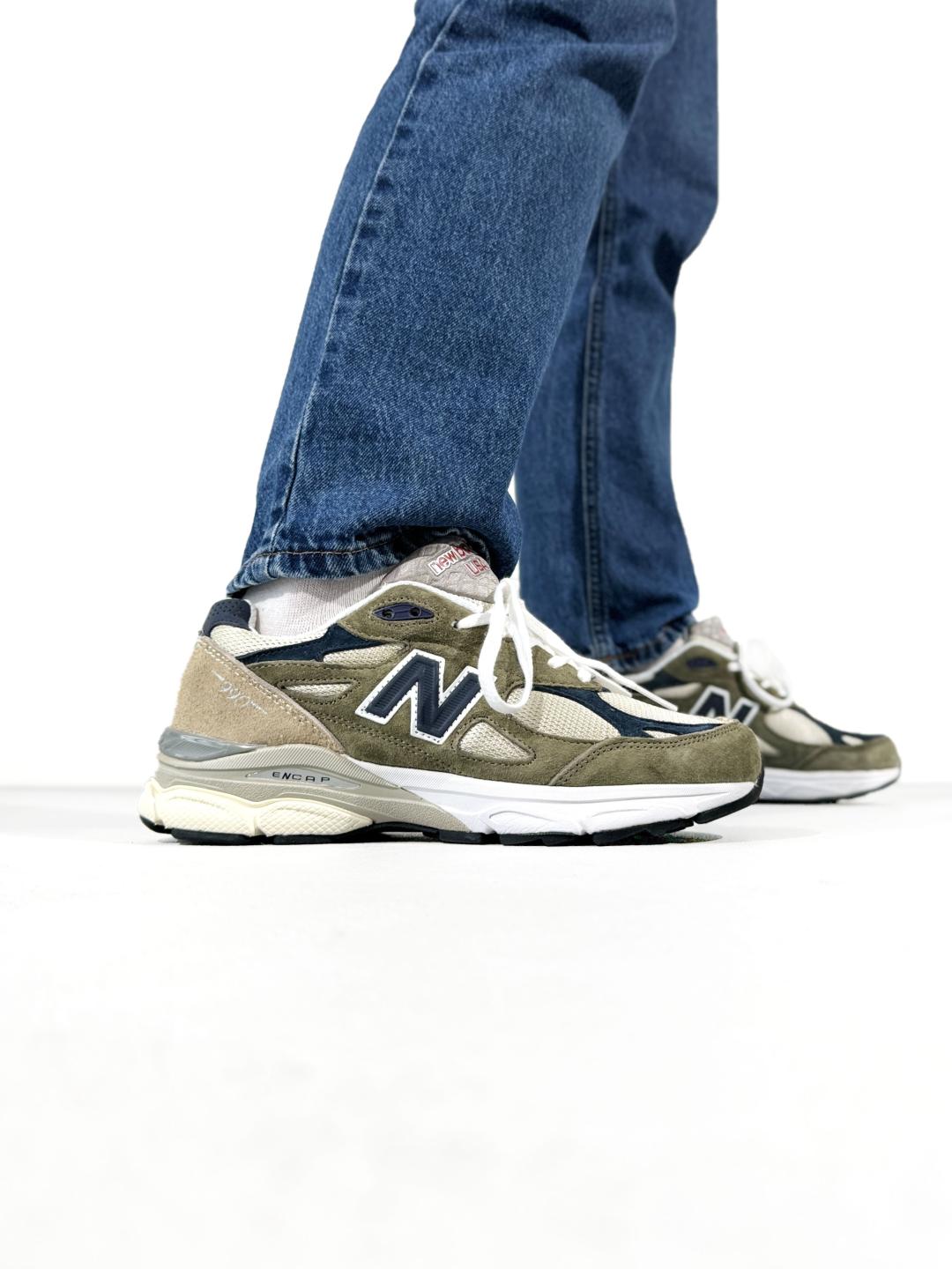 New Balance 990 Khaki Blue Beige