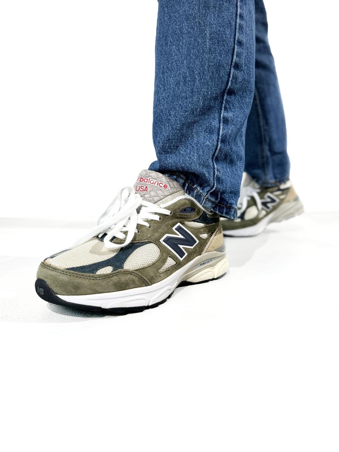 New Balance 990 Khaki Blue Beige