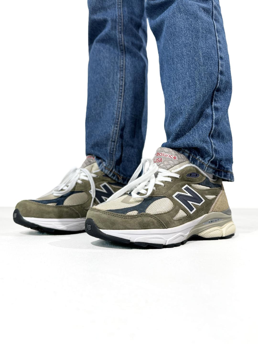 New Balance 990 Khaki Blue Beige