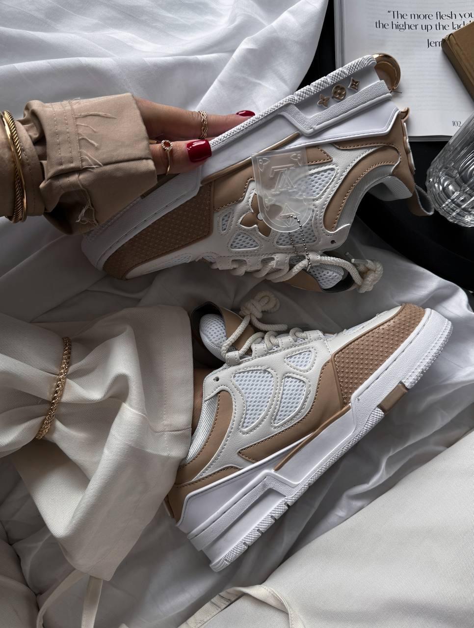 Louis Vuitton Skate Sneaker Beige White