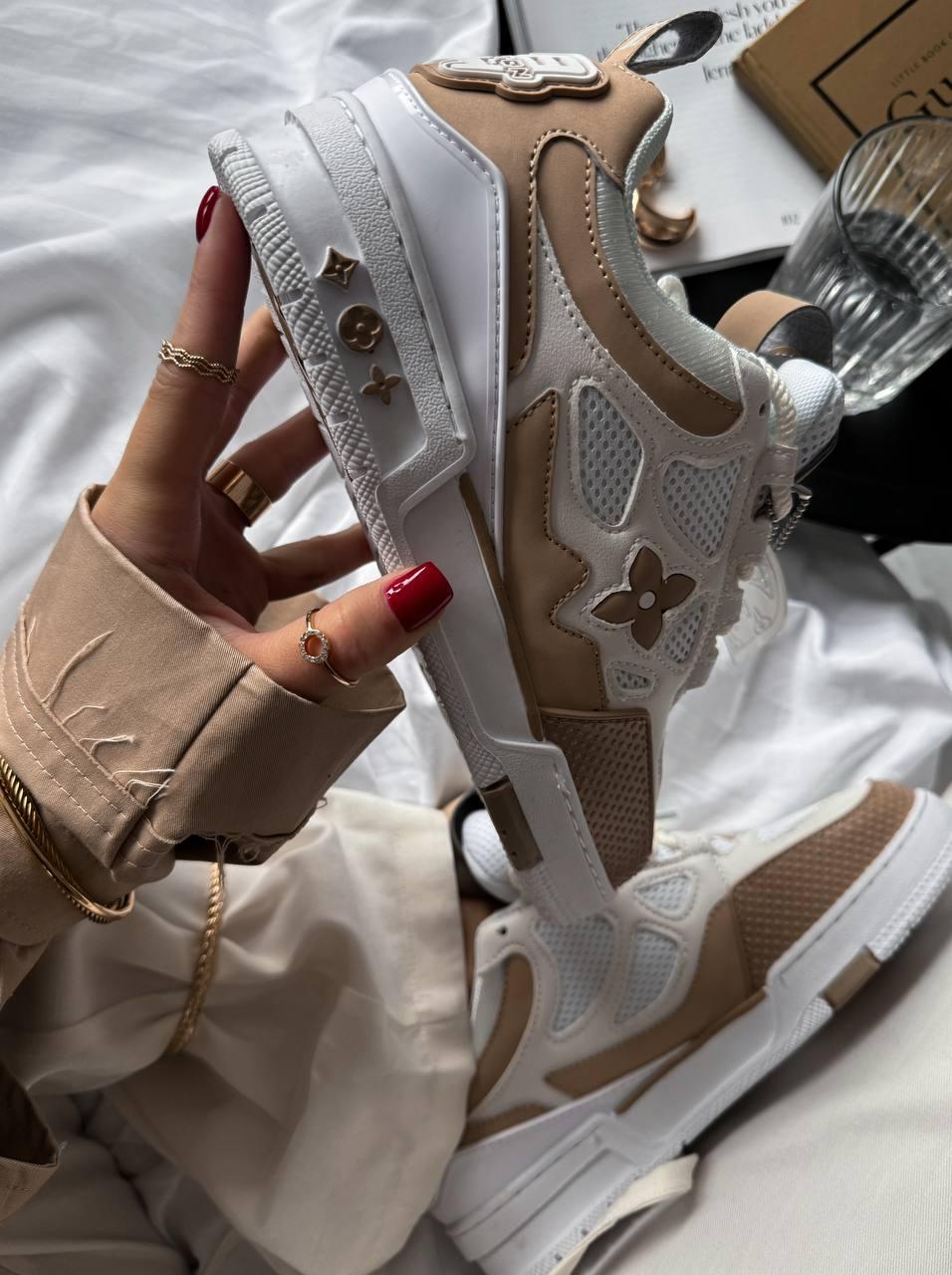 Louis Vuitton Skate Sneaker Beige White