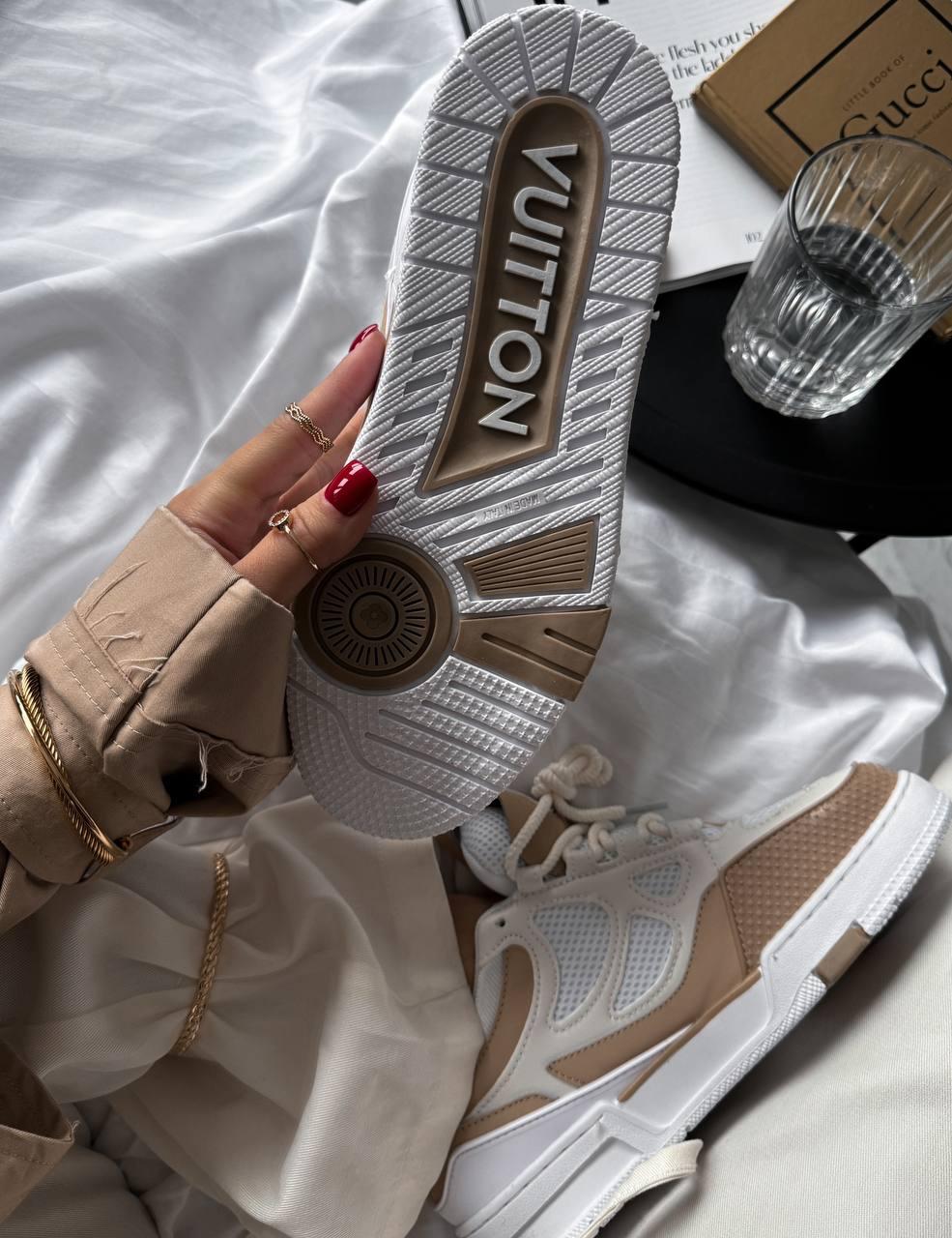 Louis Vuitton Skate Sneaker Beige White