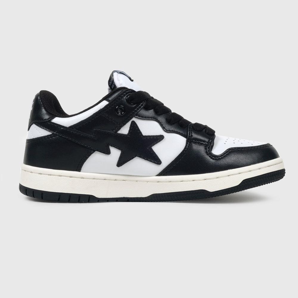 BAPE STA SK8 Leather Black White
