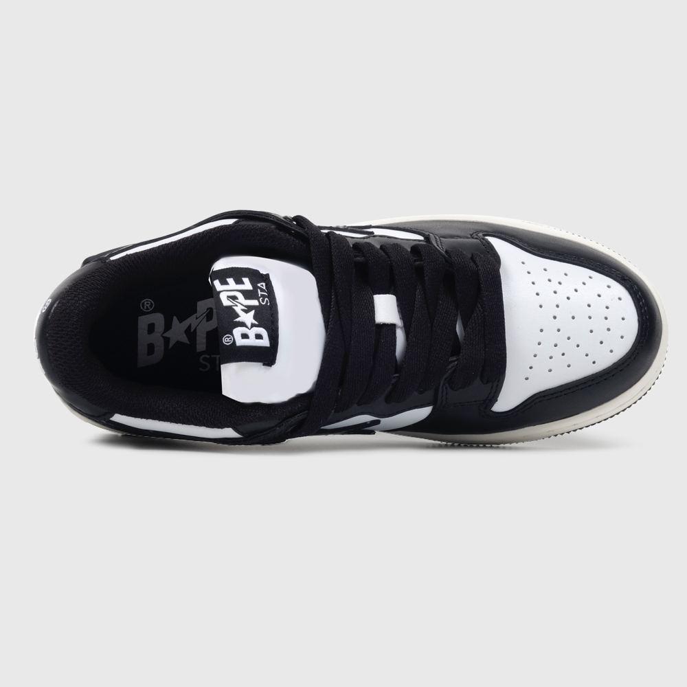 BAPE STA SK8 Leather Black White