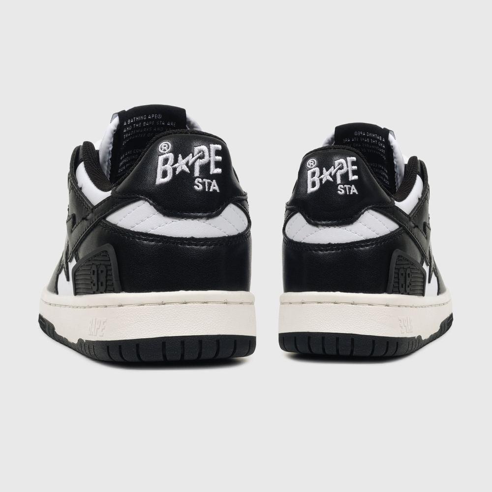 BAPE STA SK8 Leather Black White