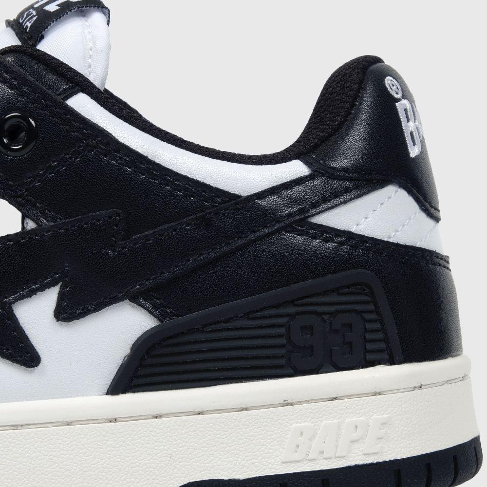 BAPE STA SK8 Leather Black White