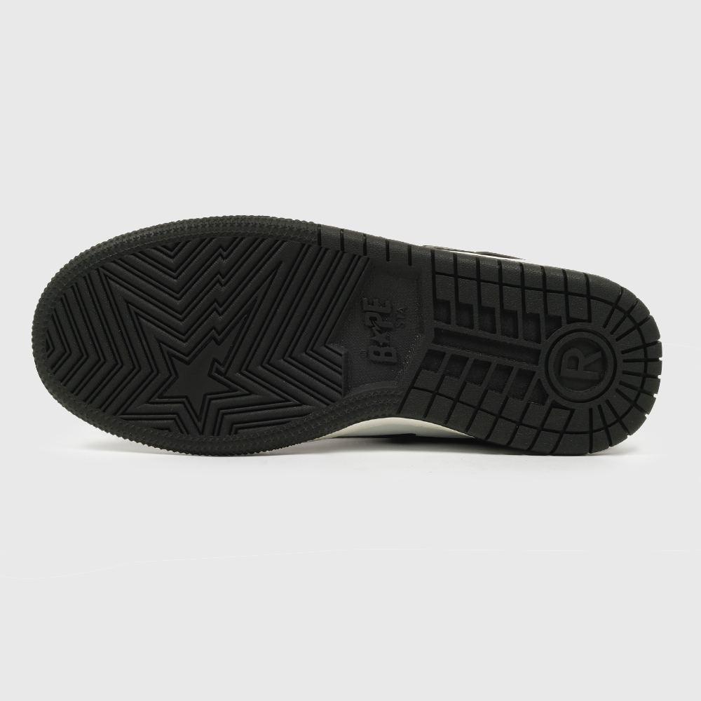 BAPE STA SK8 Leather Black White