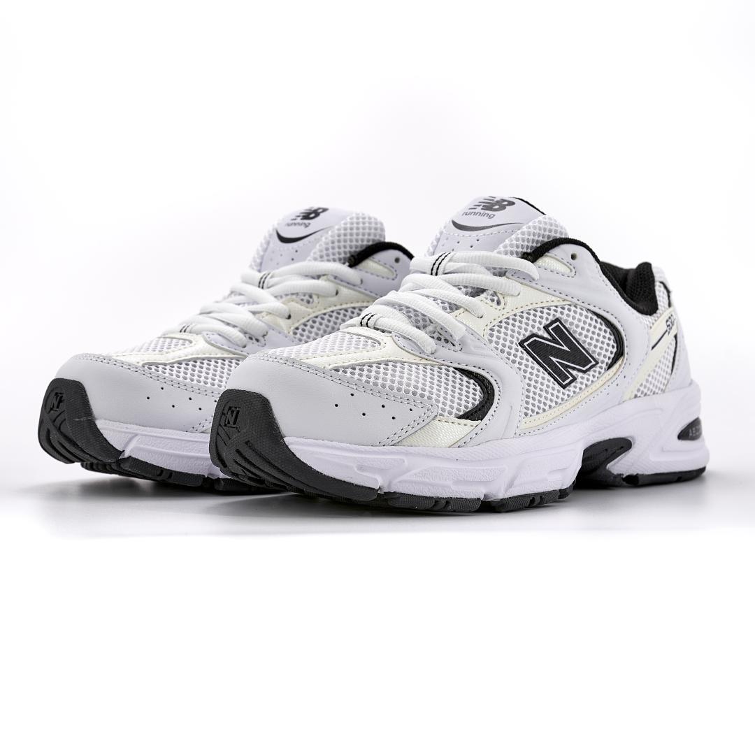 New Balance 530 White Black Logo v2