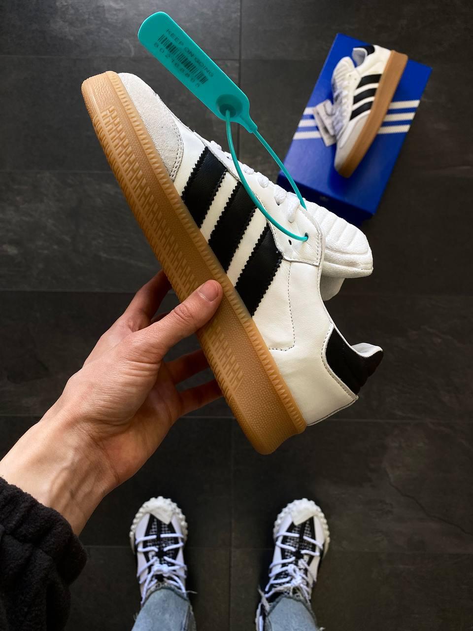 Adidas Samba XLG White/Black Gum Platform