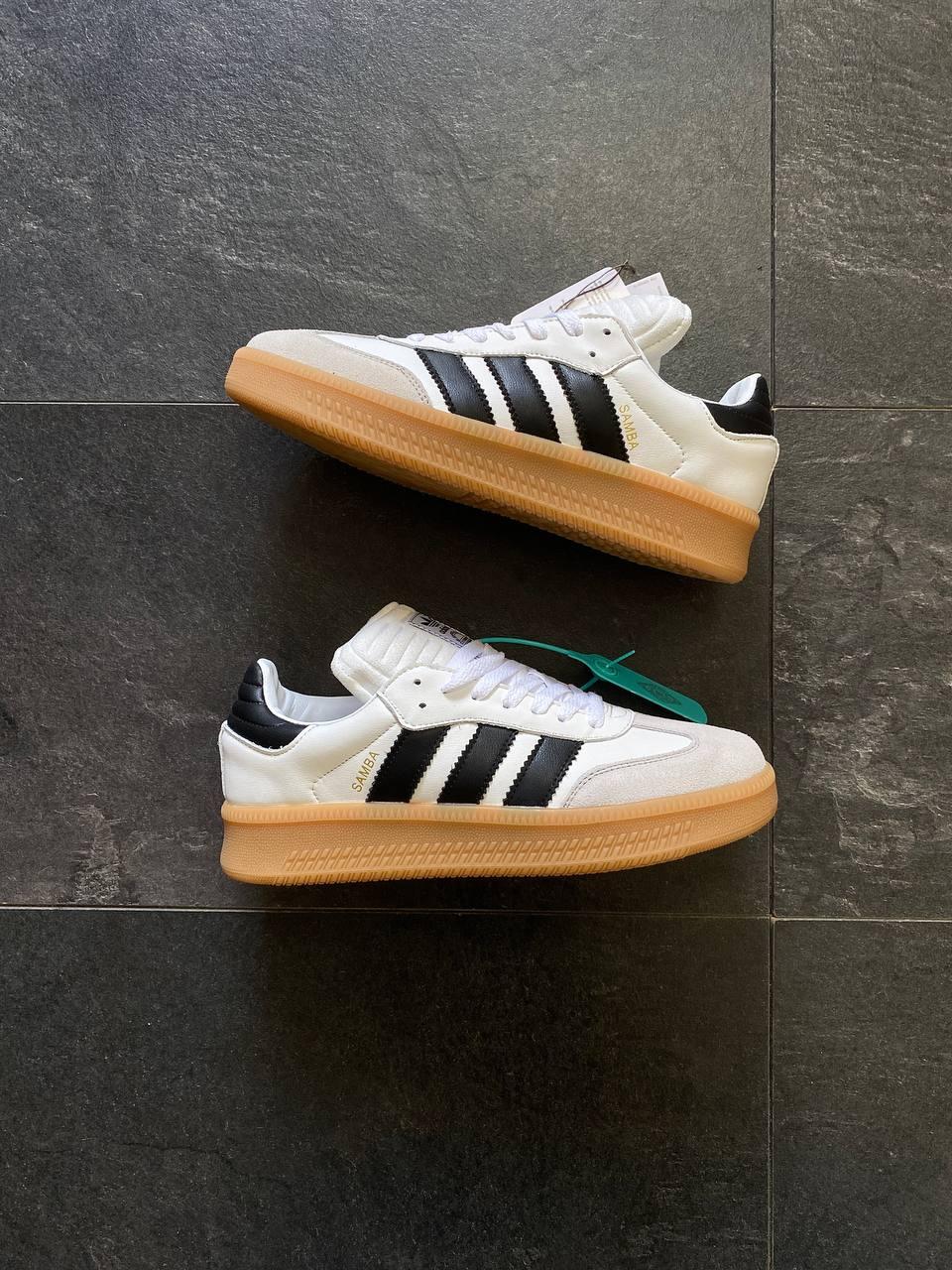 Adidas Samba XLG White/Black Gum Platform