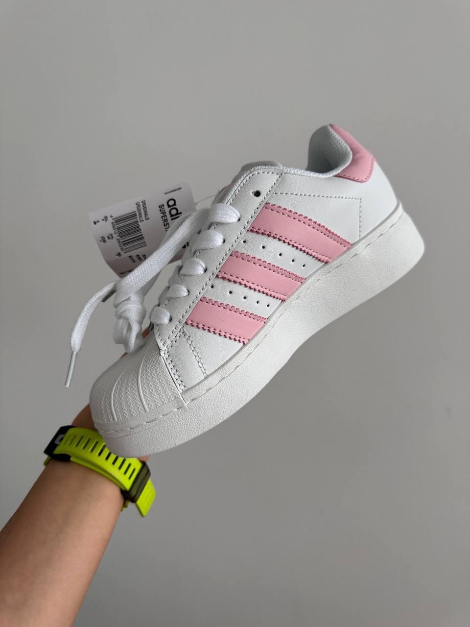 Adidas Superstar Platform White Pink