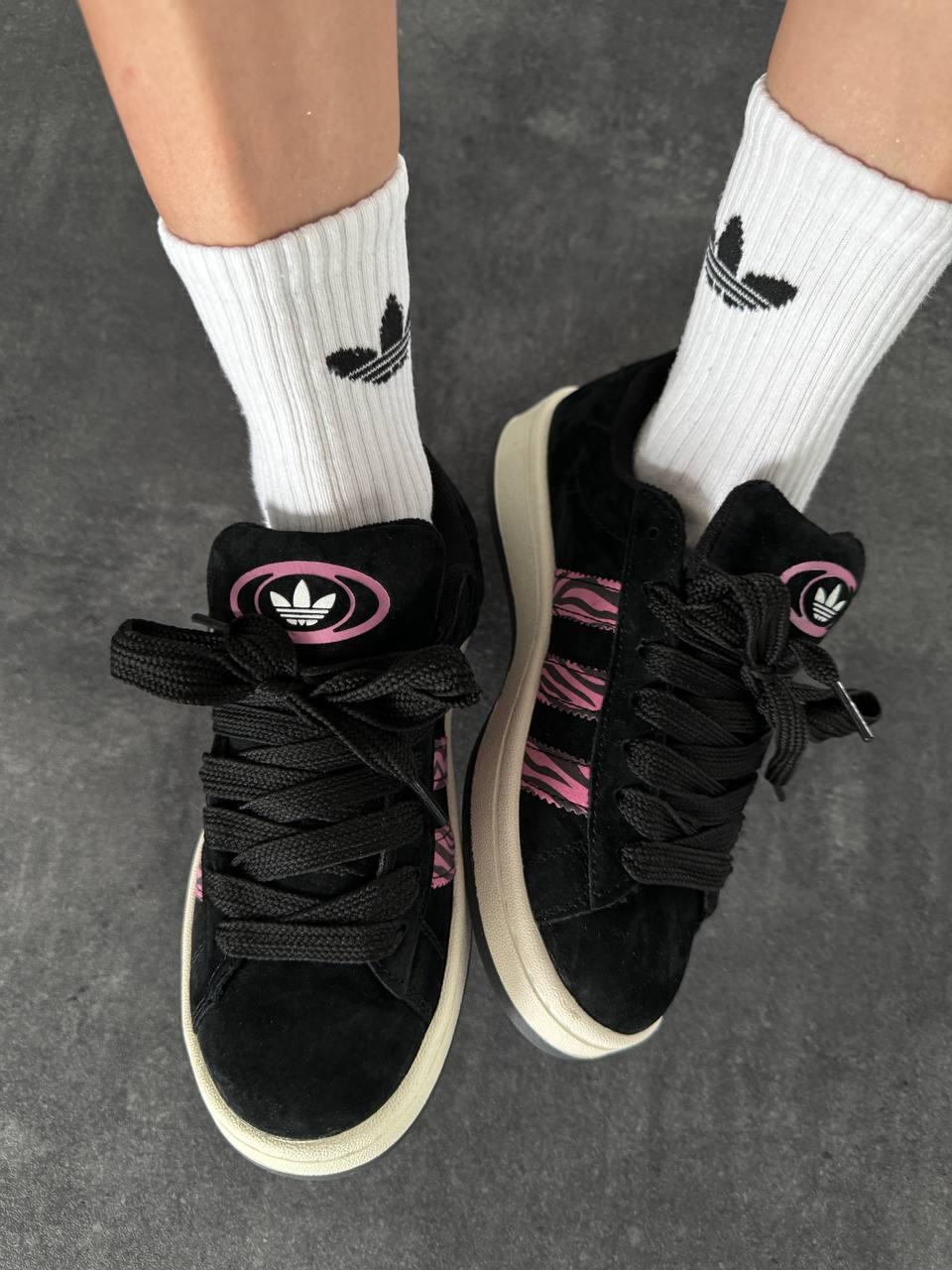 Adidas Campus BLACK / PINK ZEBRA