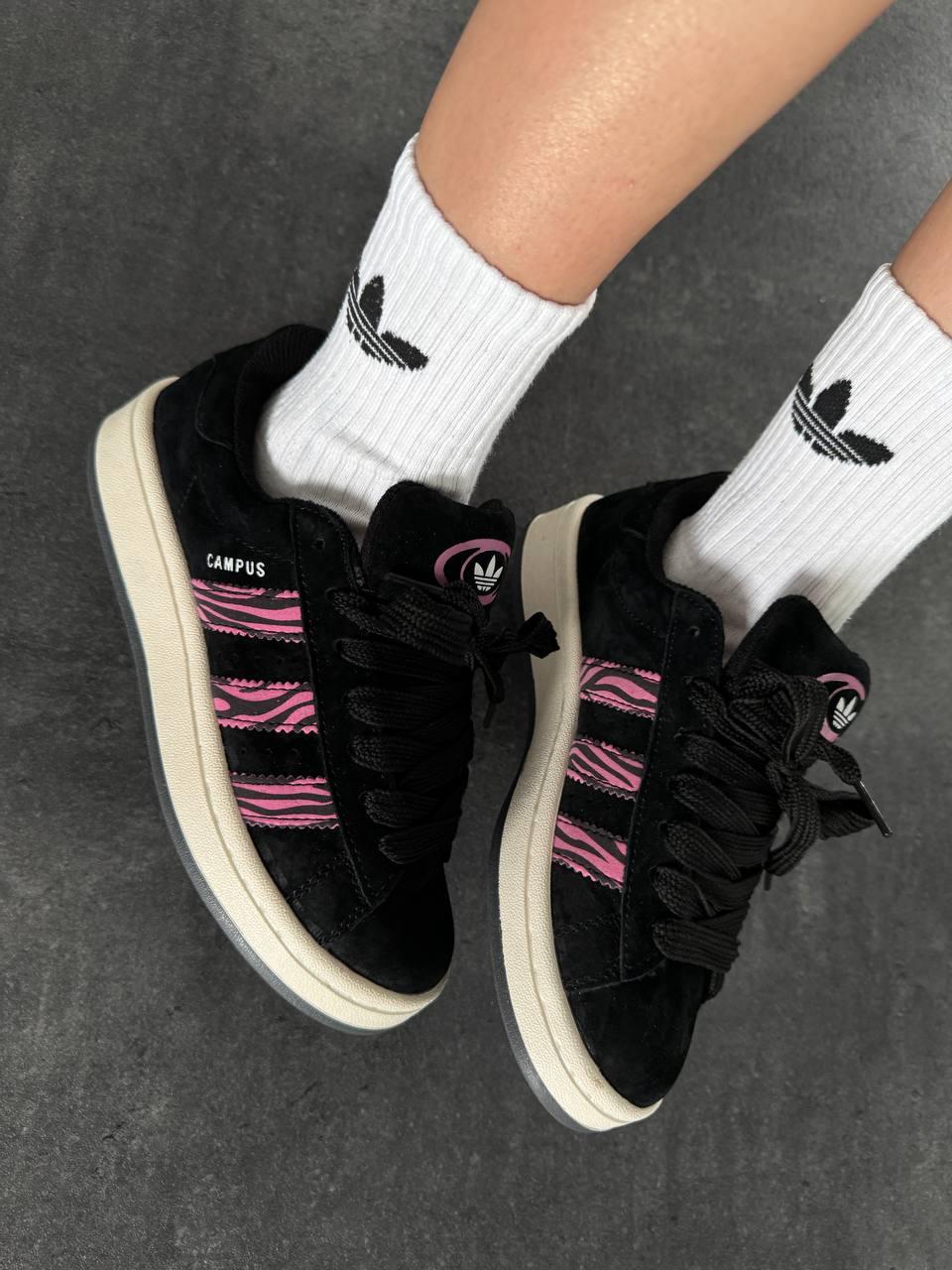 Adidas Campus BLACK / PINK ZEBRA