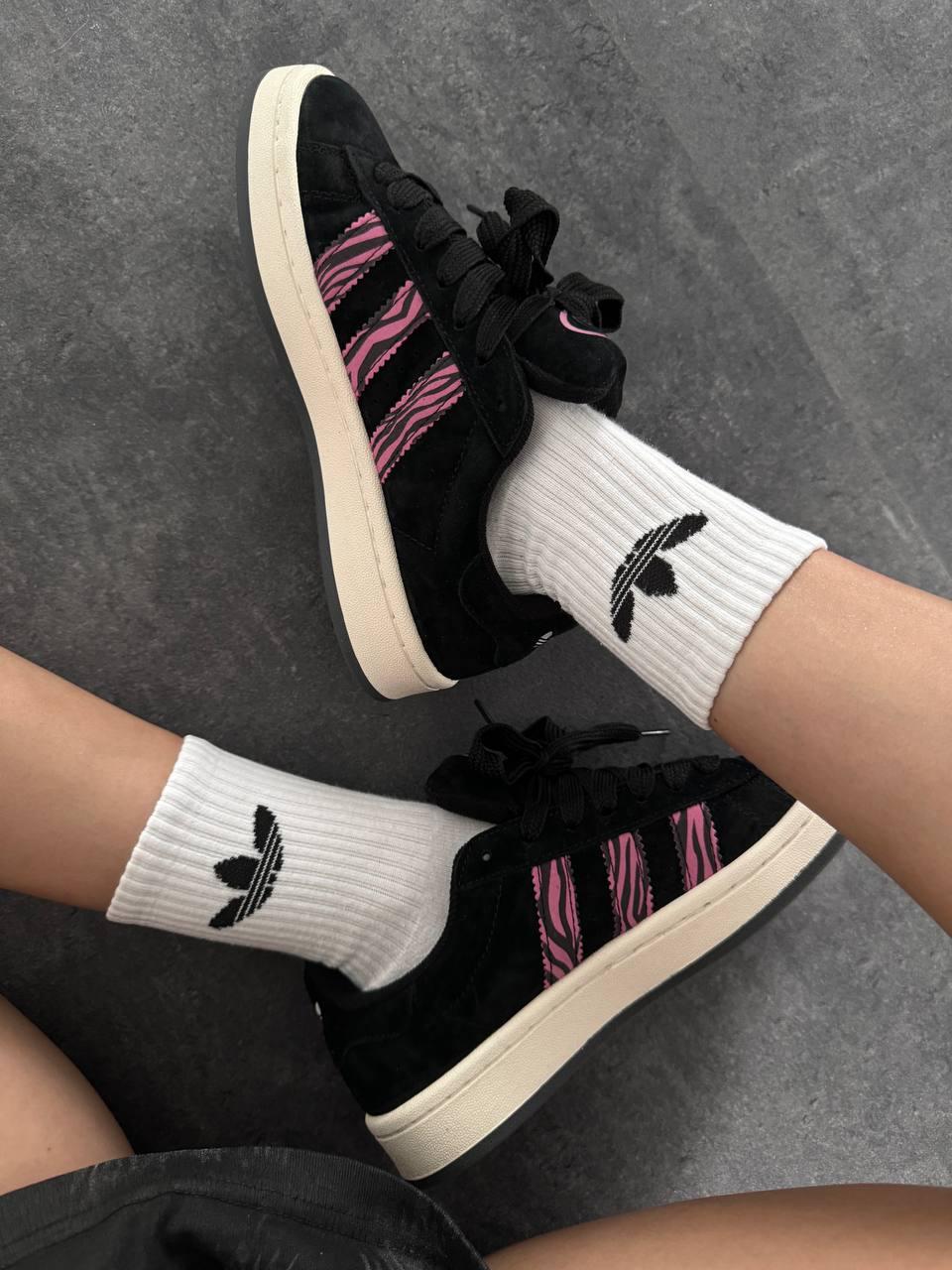 Adidas Campus BLACK / PINK ZEBRA