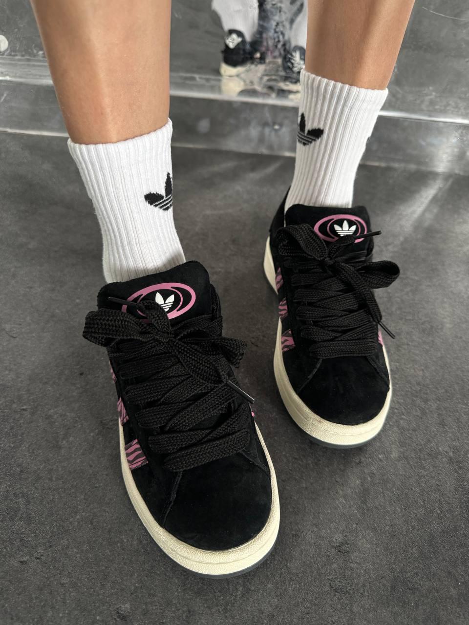 Adidas Campus BLACK / PINK ZEBRA