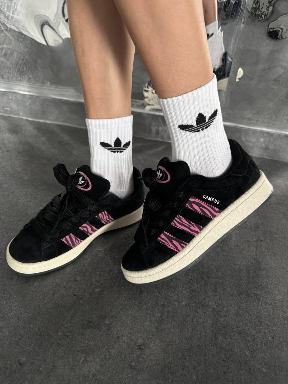 Adidas Campus BLACK / PINK ZEBRA