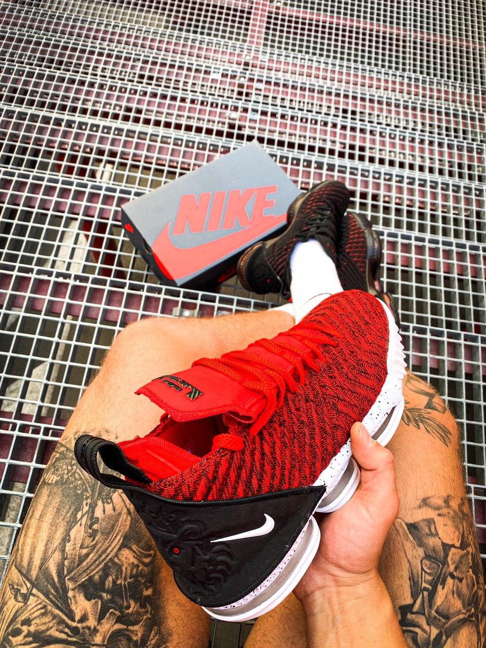 Nike LeBrone 16 White Red Black