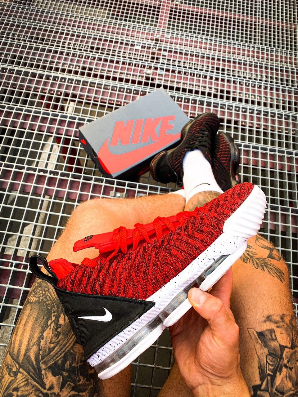 Nike LeBrone 16 White Red Black