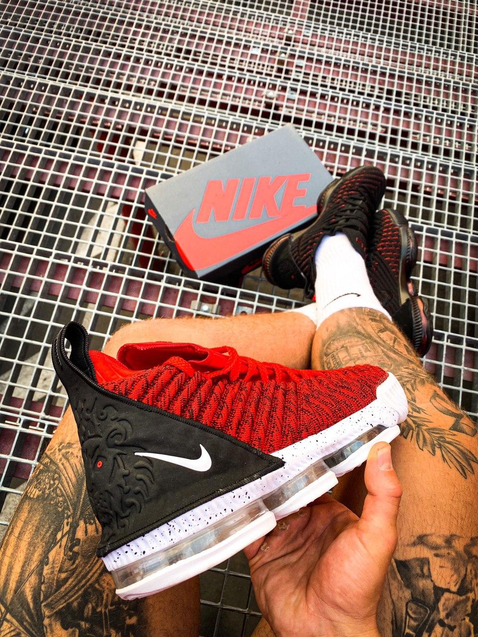Nike LeBrone 16 White Red Black